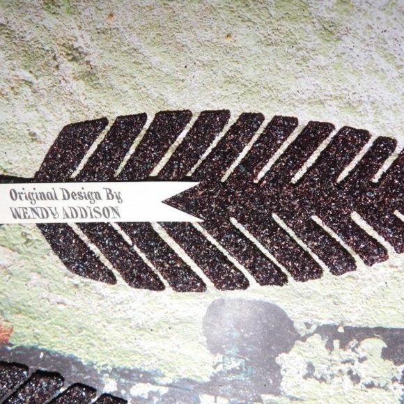 Free People Wendy Addison Black Glitter Feather Orament - Picture 1 of 1